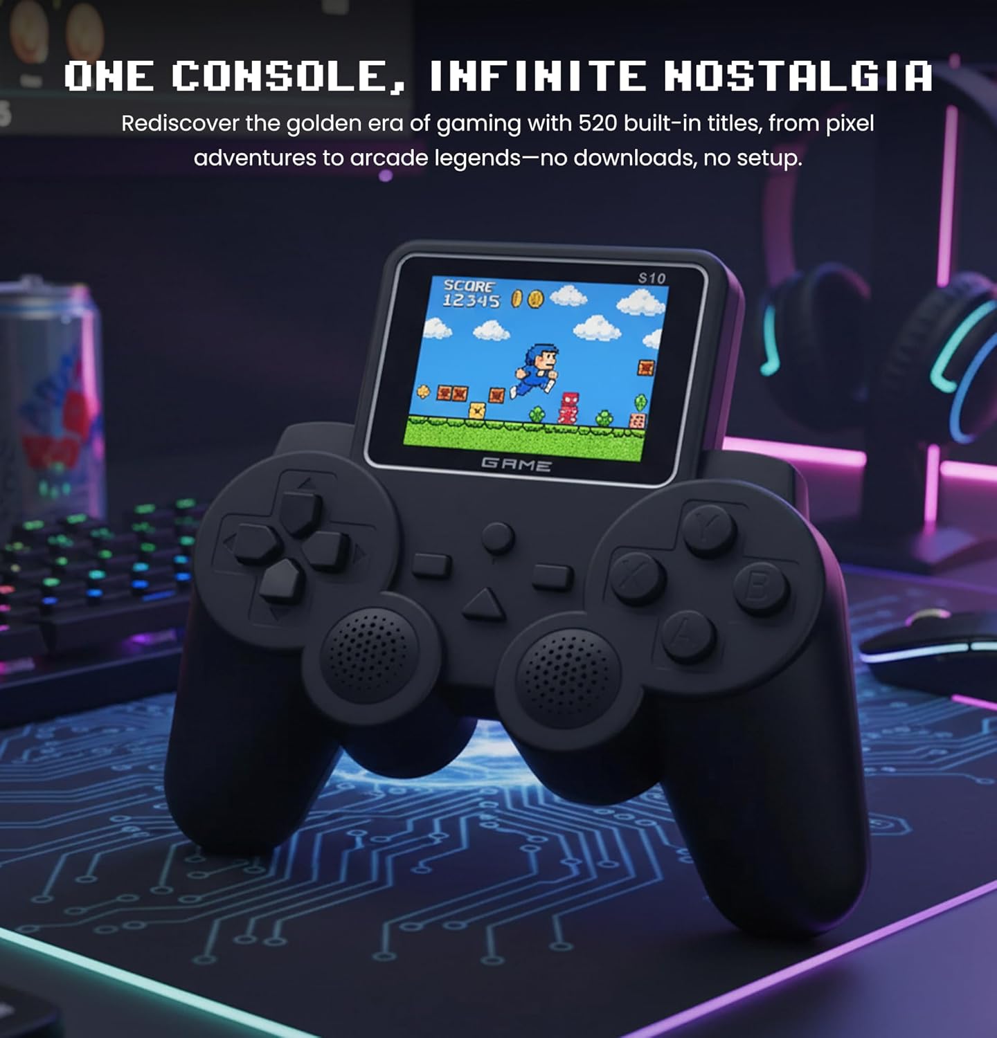 S10 Handheld Game Console with Wireless Controller