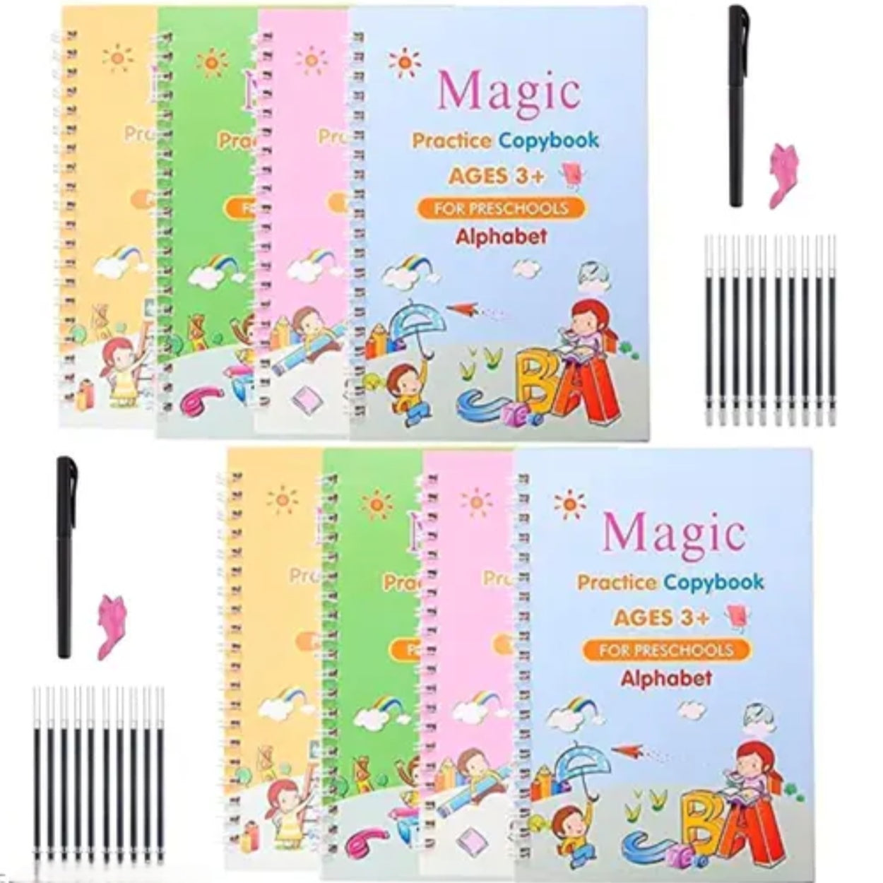 magic practice copybook writing book grip number tracing book