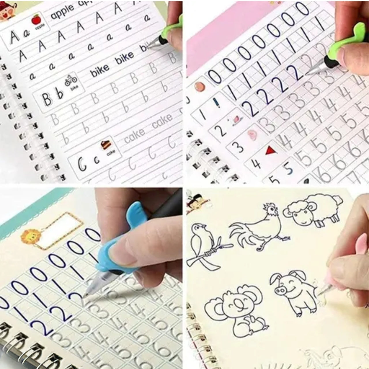 magic practice copybook writing book grip number tracing book