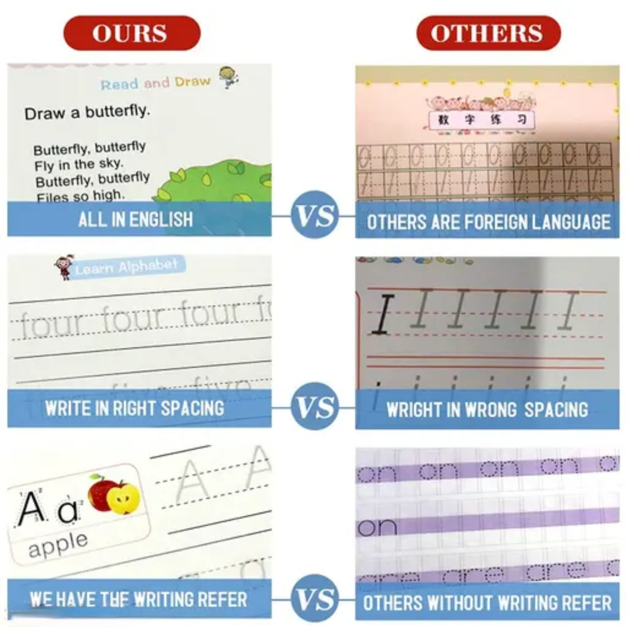 magic practice copybook writing book grip number tracing book