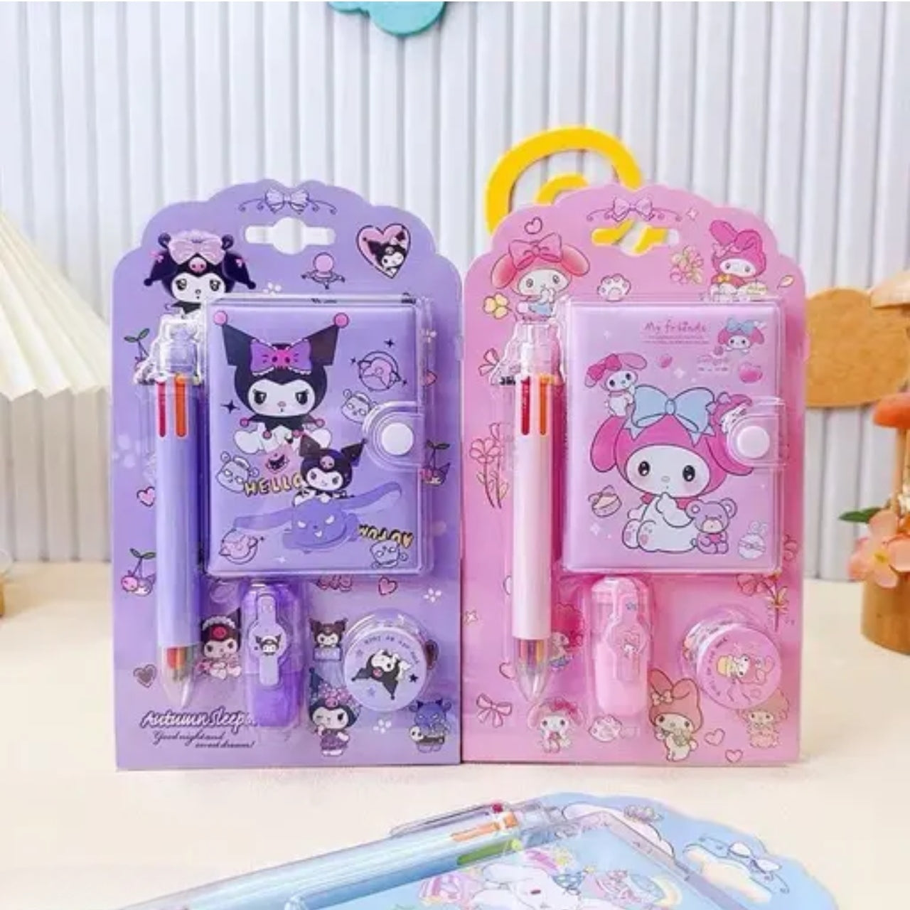 kuromi themed stationery sets for kids cute cartoon school kit