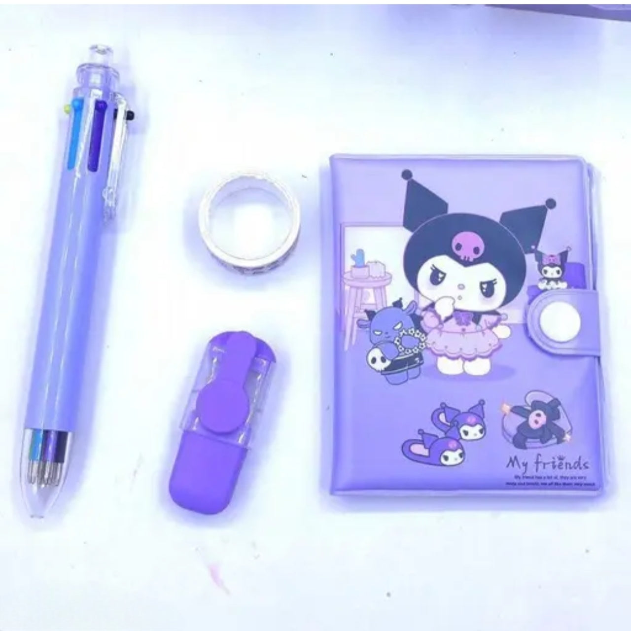 kuromi themed stationery sets for kids cute cartoon school kit