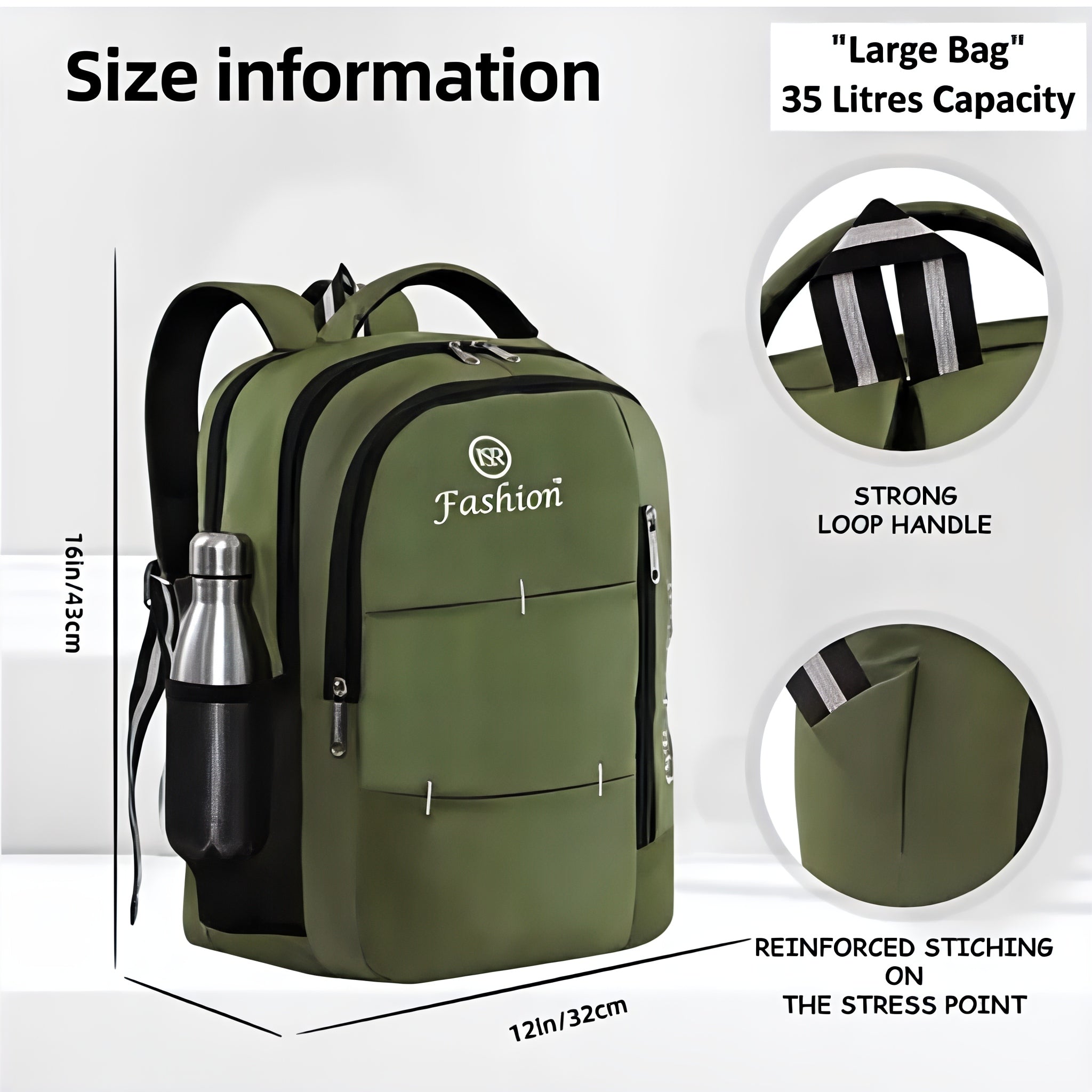 35 L casual waterproof laptop bag or backpack for men women boys giris