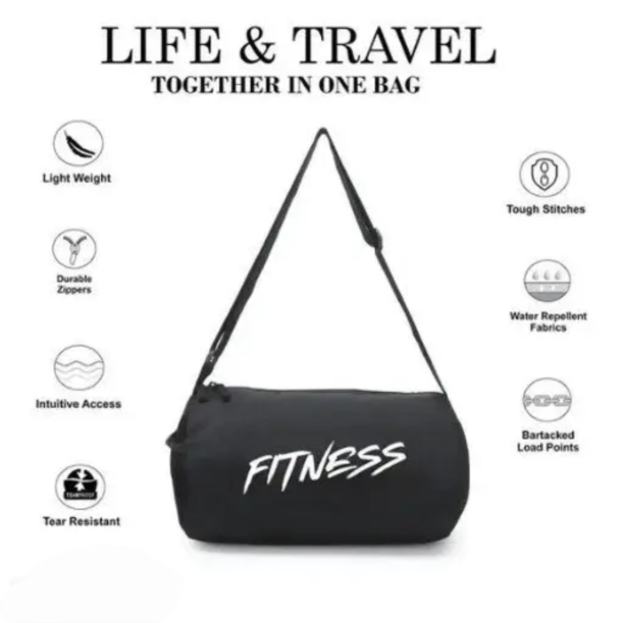 basic duffle polyester gym bag